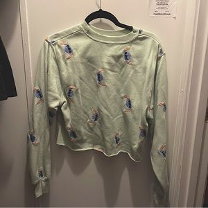 Disney “Lilo & Stitch” Embroidered Cropped Long Sleeve / Sweater